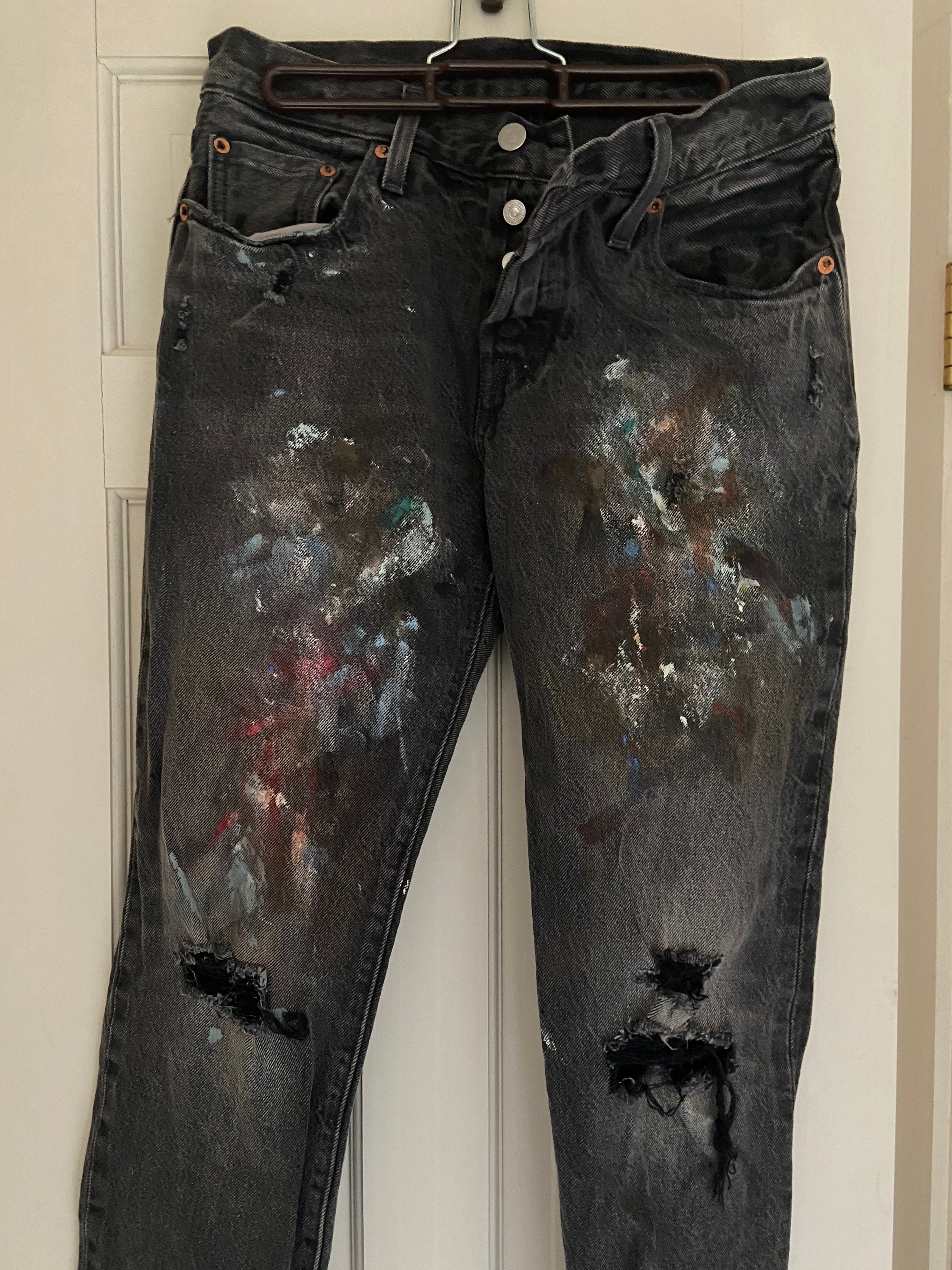 Vintage 90s Limited Too Justice Girls 10R Jeans Paint