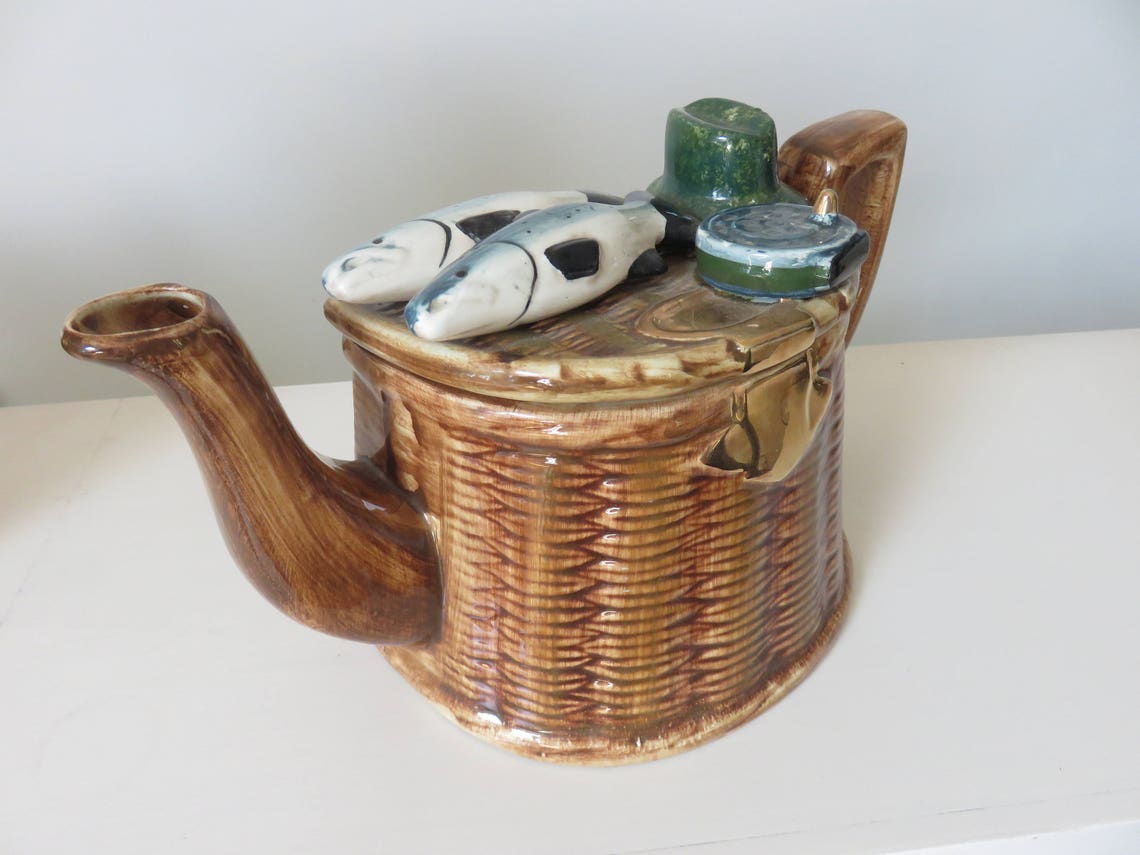 Richard Parrington Fisherman's Creel Teapot Etsy