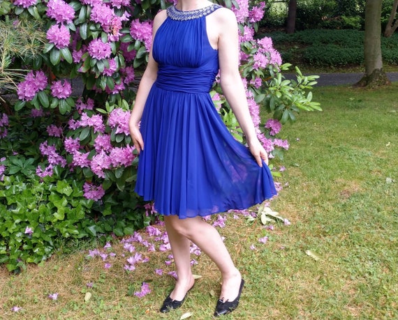 Indigo Halter Party Dress - image 6