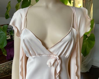 Glam and Sophistication Pastel Peach Peignoir Set