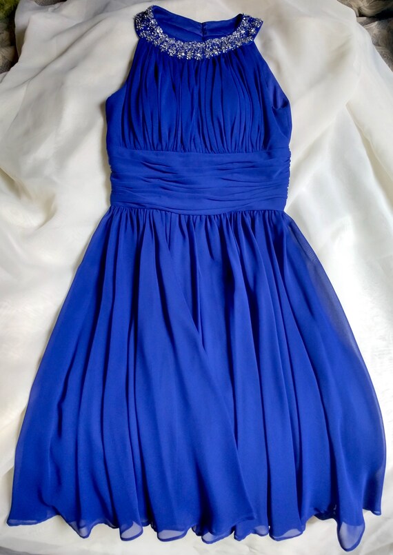 Indigo Halter Party Dress - image 2