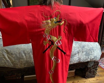 Japanese Red Dragon Kimono