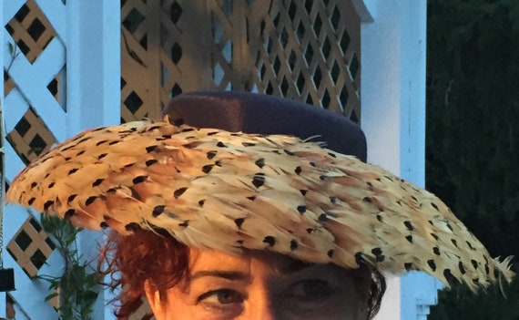 Pheasant Feather Audrey Hepburn Hat