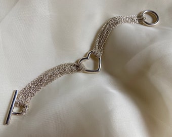 Tiffany & Co. Multi Chain Heart Bracelet