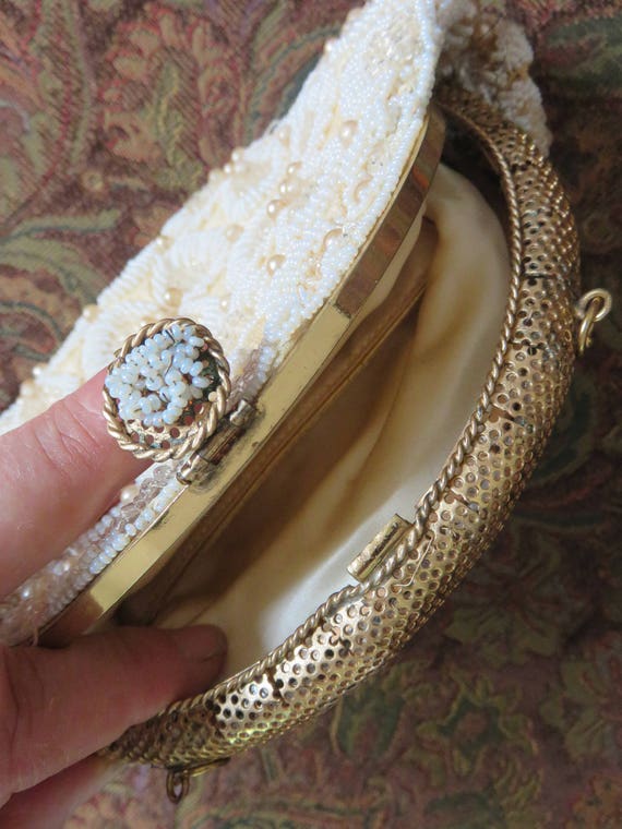 Jolles Original 40's Seed Pearl Handbag - image 5