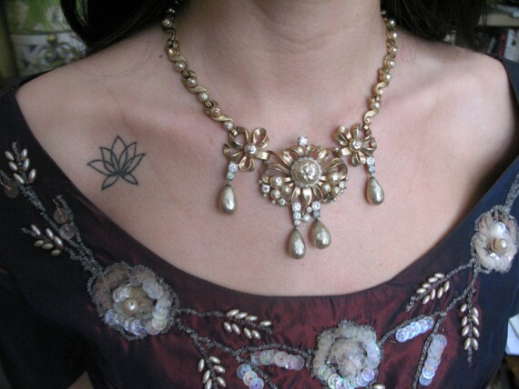 Mazer Bros. Baroque Pearl Cocktail Necklace
