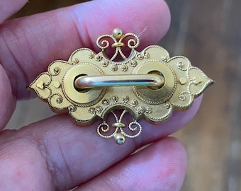 Victorian Gold Filled Bar Brooch