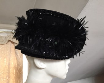 Fabulous 1940s Felt and Feather Hat