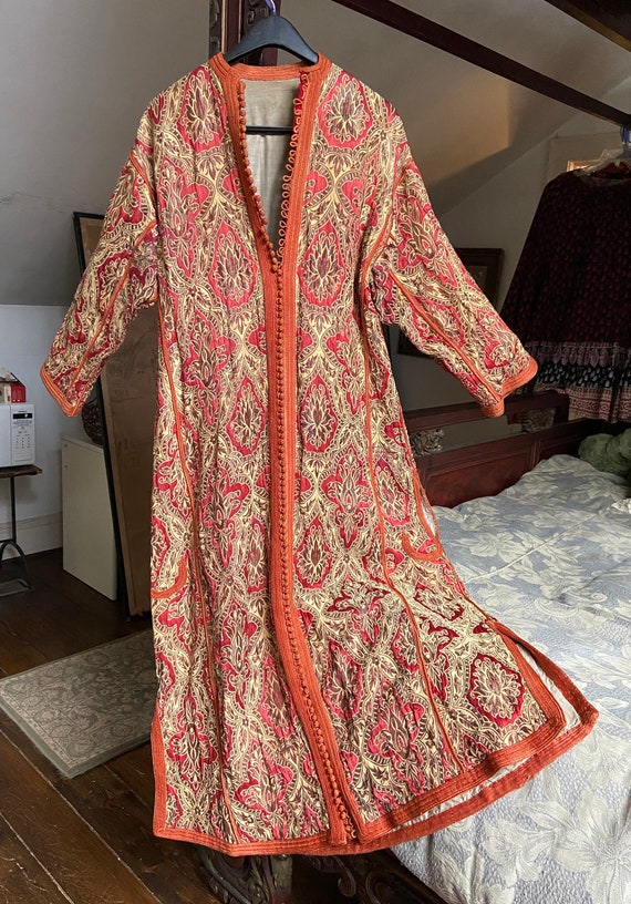 Late 19 Century Moroccan Brocade Caftan