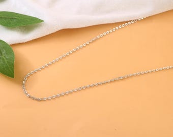 Sterling Silver Floral Cut Chain, 925 Silver Daisy Link Necklace
