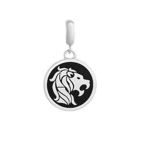 Leo Zodiac Pendant Sterling Silver Double-Sided Leo Charm Astrology Jewelry | Lion Horoscope Gift