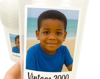 Personalized Photo Party Cups: 16oz Custom Birthday Favor