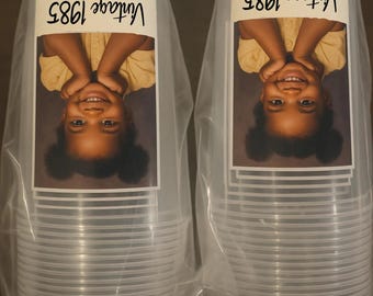 Custom Photo Party Cups: Personalized 16oz Plastic Cups with Text