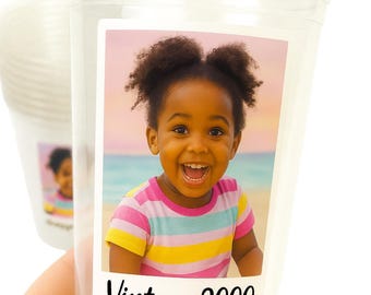 Personalized Photo Party Cups: 16oz Custom Birthday Favor
