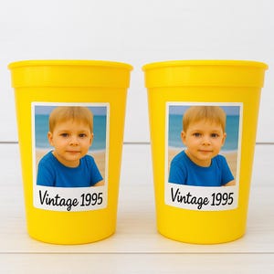 Benutzerdefinierte Fototassen - 16 Unzen, personalisierte Bildertassen, Geburtstagsparty-Cups, benutzerdefinierte Tassen mit Foto, Bildertassen mit Gesicht, Partygeschenk, Dekor
