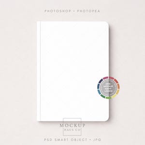 Softcover Journal Mockup PSD | 5.75x8" Compatible with Printify Notebook Mockup | Make Background Any Color!
