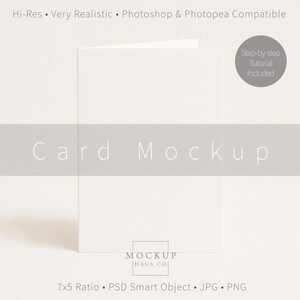Mockup de cartão vertical, exibição de arte de cartão comemorativo realista e minimalista 5x7, mockup de papel branco fácil de dobrar, objeto inteligente PSD JPG PNG, como fazer