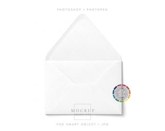 Euro Flap Envelope Liner Mockup PSD | Color-Changing and Customizable
