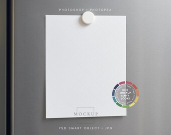8.5x11 Mockup Fridge Mockup For Printable Printer Paper Mockup Printable Calendar Checklist Worksheet Mockup US Letter Mockup 8.5x11 Mock up