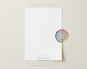 A4 Paper Mockup A4 Poster Mockup for Printable Planner Calendar Worksheet Kids Coloring PSD