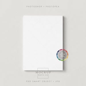 A5/A6 Notepad Mockup PSD | Simple DIN A Memo Pad Mock Up | Editable Background