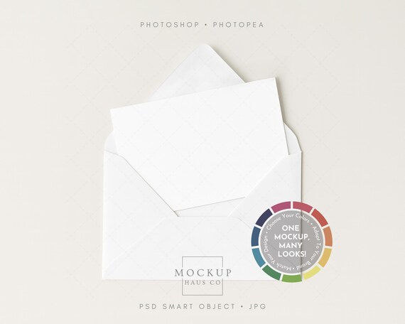 4x6 Card Mockup Horizontal Greeting Card Mockup Card Envelope Mockup Greeting Card Mockup PSD Flat Card Mock Up Folded Card Mockup Smart Obj