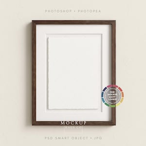 Maqueta de pintura enmarcada PSD / Maqueta de arte de pared de papel de acuarela / ¡Crea un fondo de cualquier color!