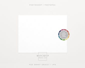 Horizontal US Letter Mockup 8.5x11 Paper Mockup Simple Landscape Printer Paper Mockup Coloring Page Printable Mockup | Any Color Background