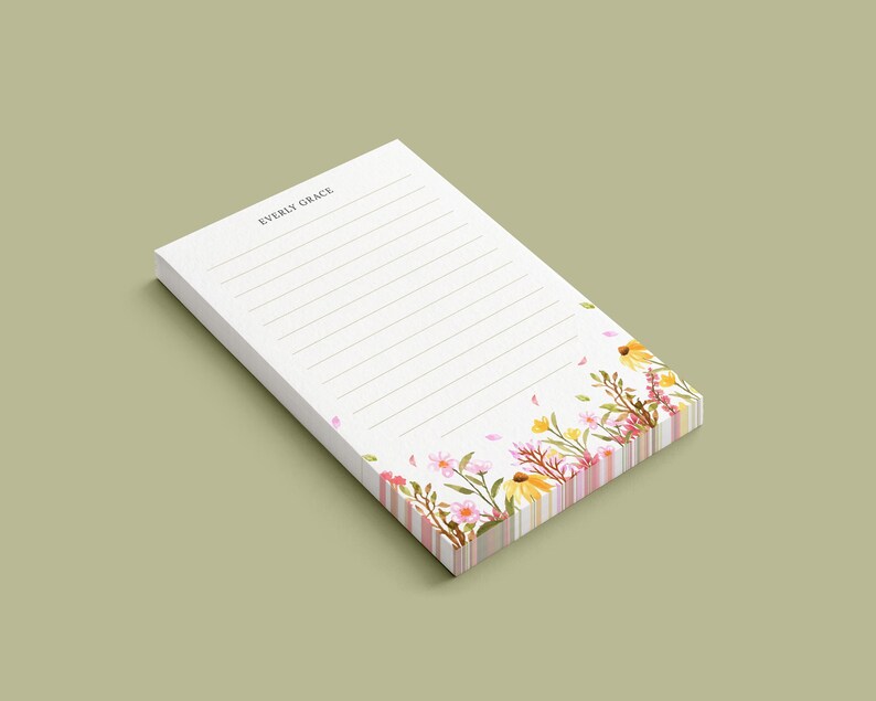 Angled Notepad 4x6 Notepad Mockup PSD | Note Pad Mockup With Realistic Edge and Color ...