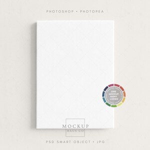 Canvas Wall Art Mockup PSD Vertical DIN-A Gallery Stretched Smart Mockup | Any Color Background