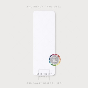 May include: A white, vertical rectangular mockup with rounded corners. The top of the mockup has the text "PHOTOSHOP • PHOTOPEA". The bottom of the mockup has the text "MOCKUP HAUS CO" and "PSD SMART OBJECT • JPG". A color wheel is on the right.