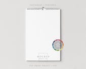 Wall Calendar Mockup Vertical Calendar 11x16.5" Spiral Poster Calendar Mockup PSD Yearly Planner Mock Up | Choose Any Color Background