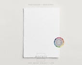 Watercolor Paper Invitation Mockup PSD | Textured Elegant 5x7 Card Mock up | Make Background Any Color