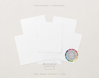 Planner Mockup PSD 8.5x11 6-Page Multiple Sheets Journal Worksheet Mockup Printable Paper Mockup | Any Color Background