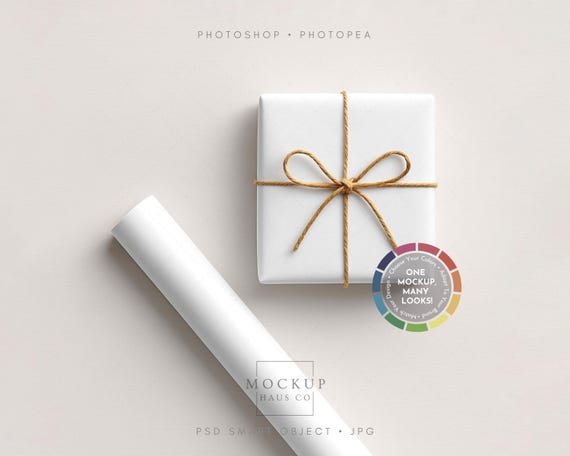 Wrapping Paper Mock up Gift Wrapping Paper Mockup Gift Wrap Mockup Wrapping Paper Mockup PSD Gifting Wrap Mockup Box Wrapping Paper Mockup