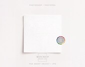 Square Watercolor Paper Mockup PSD | Handmade Paper Painting Mock Up |  Color-Changing Background!