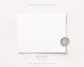8x10 Watercolor Paper Mockup PSD | Horizontal Textured Wall Art Mockup | Color-Changing Background!