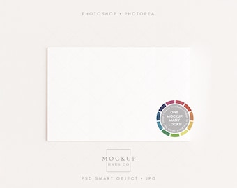 4x6 Card Mockup Horizontal Card Mockup PSD Simple Postcard Mock Up Greeting Card Mockup Thank You or Birthday Card Mockup | Any Color BG