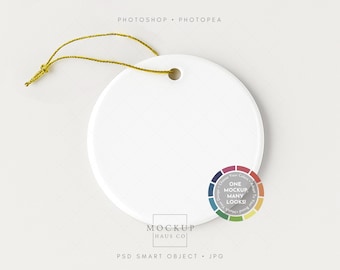 Round Ceramic Ornament Mockup Circle Ornament Mockup Round Christmas Ornament Mockup Ceramic Ornament Mock up Round Ornament Mockup PSD