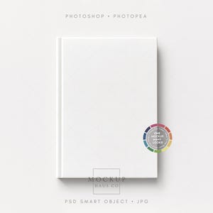5,75x8" inbunden journalmockup PSD | Enkel bokmockup | Gör bakgrunden i valfri färg!