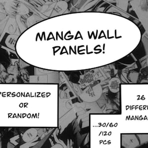 Gedruckte Manga-Wandpaneele-30/60/120 Pack {gemischt oder individuell}