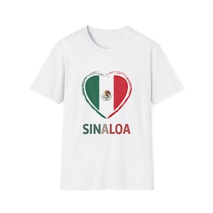 Playera Sinaloa con corazón Mexicano estilo firme pa&#39; la raza que no se raja