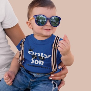 Only child shirt for baby girls and boys ages 6-24 months. A fun gift for only son or only daughter