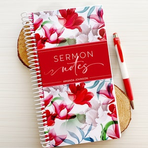 Sermon Notes Botanical Red Journal