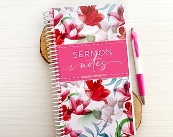 Sermon Notes Botanical Pink Journal