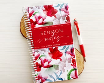 Sermon Notes Botanical Red Journal