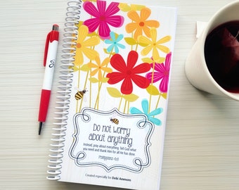 Prayer Journal / Personalized Notebook / Spring is in the Air - Philippians 4:6 / Prayer Journal/