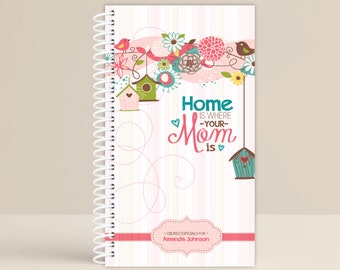 Mom Personalized Notebook / Home is where MOM is / Personalized Journal / Prayer Journal