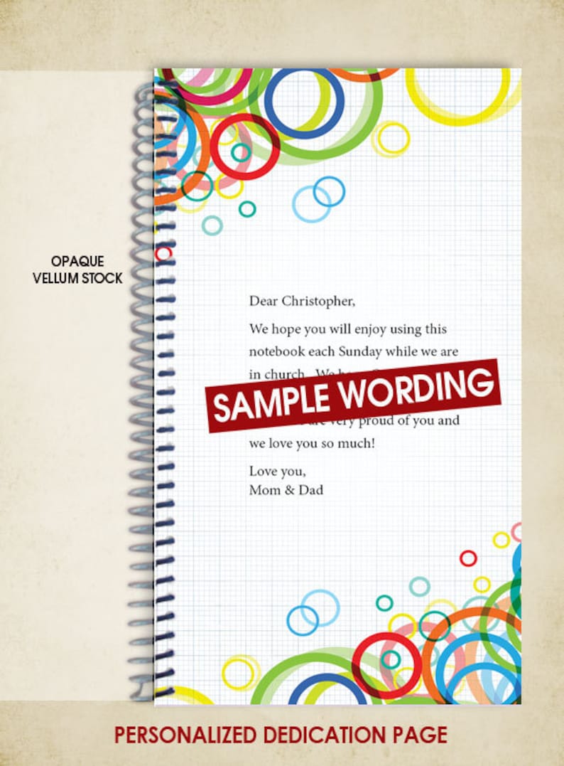 Personalized Sermon Notes Notebook for Kids: Church Journal - Etsy