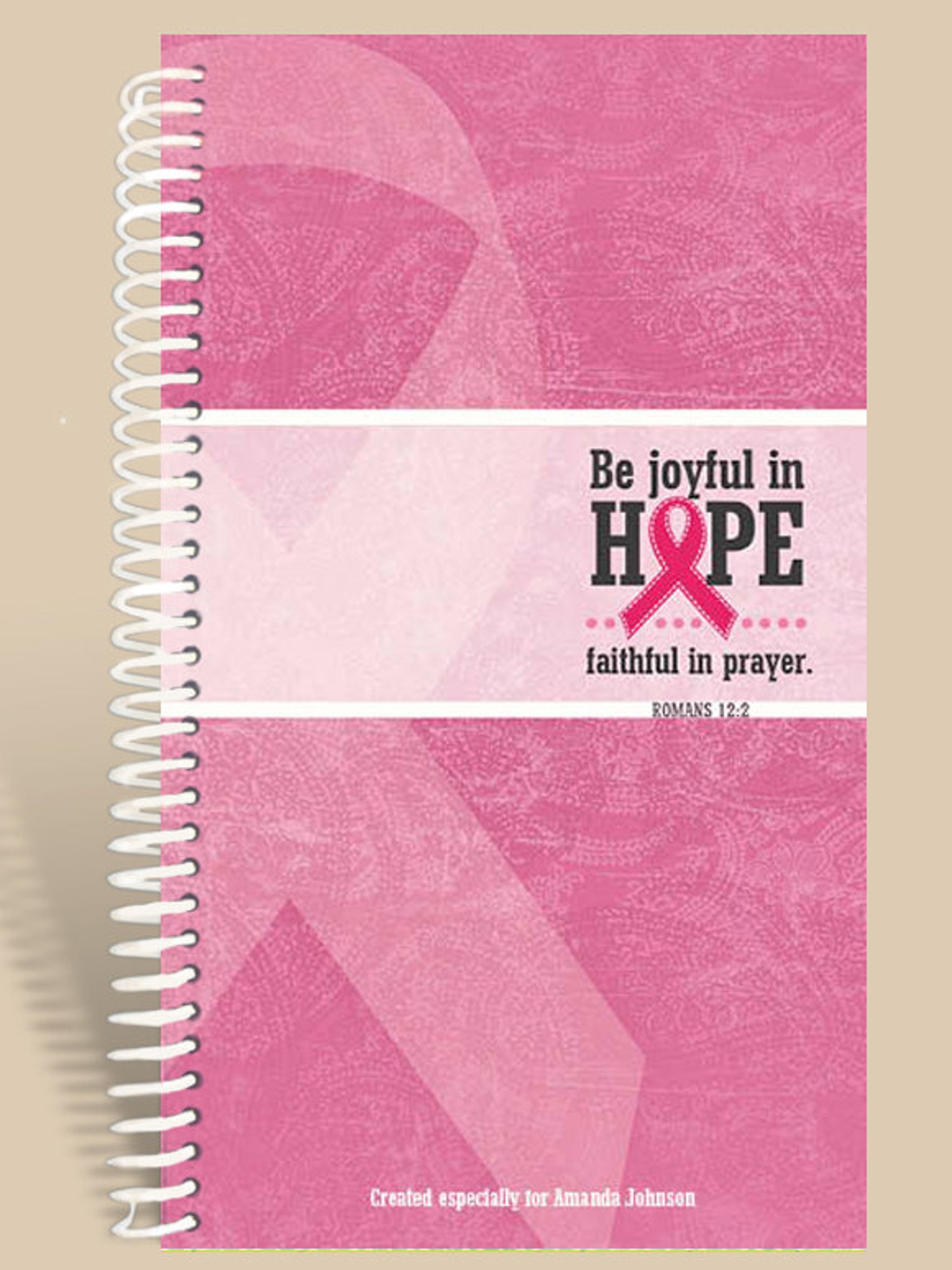 Breast Cancer Prayer Journal Be Joyful in Hope Light Pink Etsy